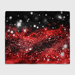 Плед флисовый Красно-черная блестящая текстура, цвет: 3D-велсофт