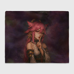 Плед Яэ Мико жрица лисица