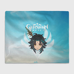 Плед флисовый Genshin Impact - персонаж Сяо, цвет: 3D-велсофт