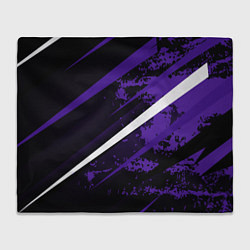 Плед Color black purple line