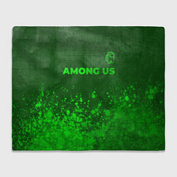 Плед Among Us - green gradient посередине