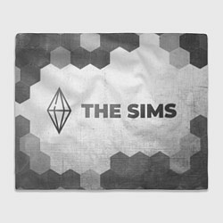 Плед флисовый The Sims - white gradient по-горизонтали, цвет: 3D-велсофт