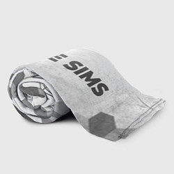 Плед флисовый The Sims - white gradient по-горизонтали, цвет: 3D-велсофт — фото 2