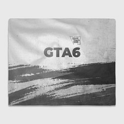 Плед флисовый GTA6 - white gradient посередине, цвет: 3D-велсофт