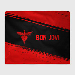 Плед Bon Jovi - red gradient по-горизонтали