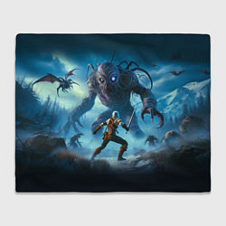 Плед Ciri vs dark monster - Witcher 4