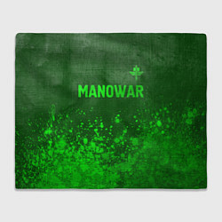 Плед Manowar - green gradient посередине