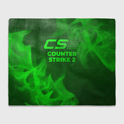 Плед Counter Strike 2 - green gradient