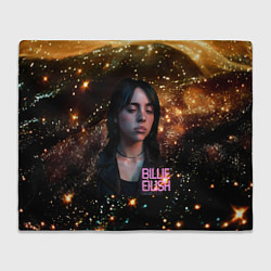 Плед Билли Айлиш с блестками на фоне