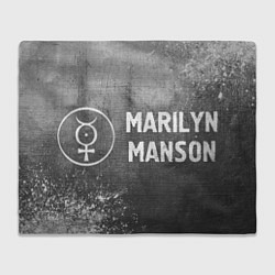 Плед Marilyn Manson - grey gradient по-горизонтали