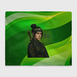 Плед флисовый Билли Айлиш в стиле ниндзи, цвет: 3D-велсофт