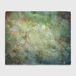 Плед флисовый Абстракция - faded spots on a green background, цвет: 3D-велсофт