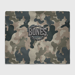 Плед Bones логотип на камуфляже