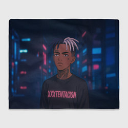 Плед XXXTentacion - Неоновый аниме арт