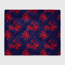 Плед The palm tree is red