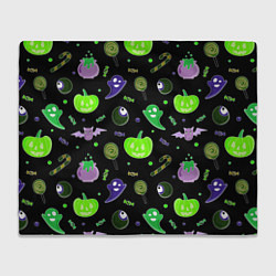 Плед Halloween black pumpkin pattern
