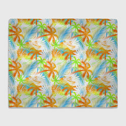 Плед Palm orange white
