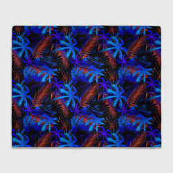Плед Palm light blue black