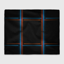 Плед Neon black red blue