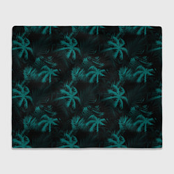 Плед Palm light blue dark