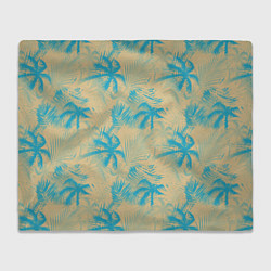 Плед Palm light blue beige