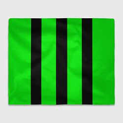 Плед Color green black line