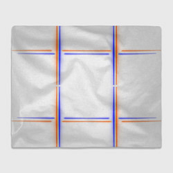 Плед Neon white orange light blue