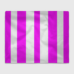 Плед Color white pink lines