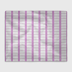 Плед Color white cage pink line