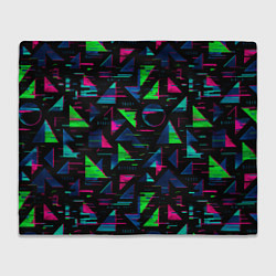 Плед флисовый Геометрия глитч, цвет: 3D-велсофт