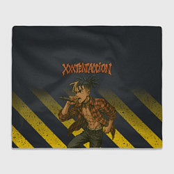 Плед XXXTentacion с микрофоном в аниме стиле