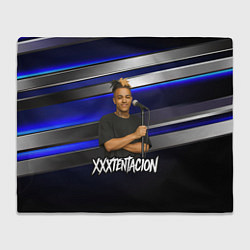 Плед XXXTentacion с микрофоном довольный
