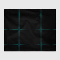 Плед Color black blue stripes