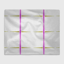 Плед Color white pink yellow stripes