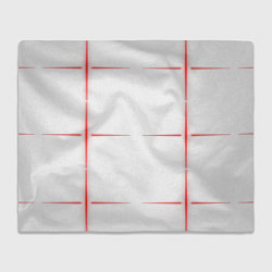 Плед Color white red stripes