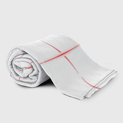 Плед флисовый Color white red stripes, цвет: 3D-велсофт — фото 2