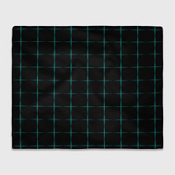 Плед Color black blue crosses