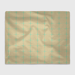 Плед Color beige green crosses