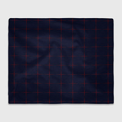 Плед Color dark blue red crosses