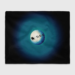 Плед Санта на оленях - градиент