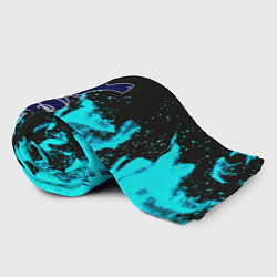 Плед флисовый ФК Тоттенхэм голубой огонь, цвет: 3D-велсофт — фото 2