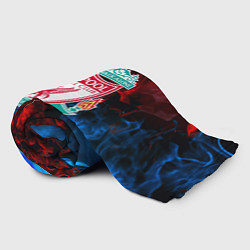 Плед флисовый Liverpool огненный дым текстура, цвет: 3D-велсофт — фото 2