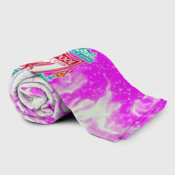 Плед флисовый Ливерпуль розово белый огонь, цвет: 3D-велсофт — фото 2