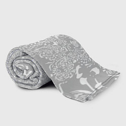 Плед флисовый Светло-серый лёгкая абстракция, цвет: 3D-велсофт — фото 2