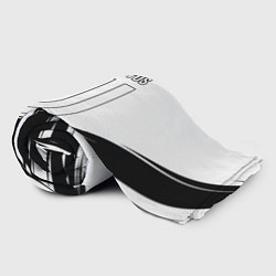 Плед флисовый Ювентус черно белые полосы, цвет: 3D-велсофт — фото 2