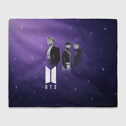 Плед BTS фон со звездами