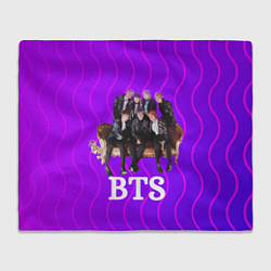 Плед BTS состав группы на диване