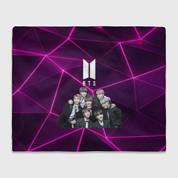 Плед BTS фиолетовые плиты