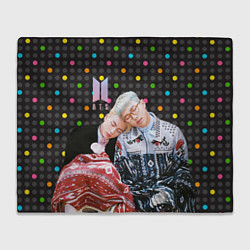 Плед BTS разноцветные точки