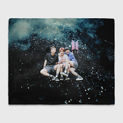 Плед BTS черный блестящий фон